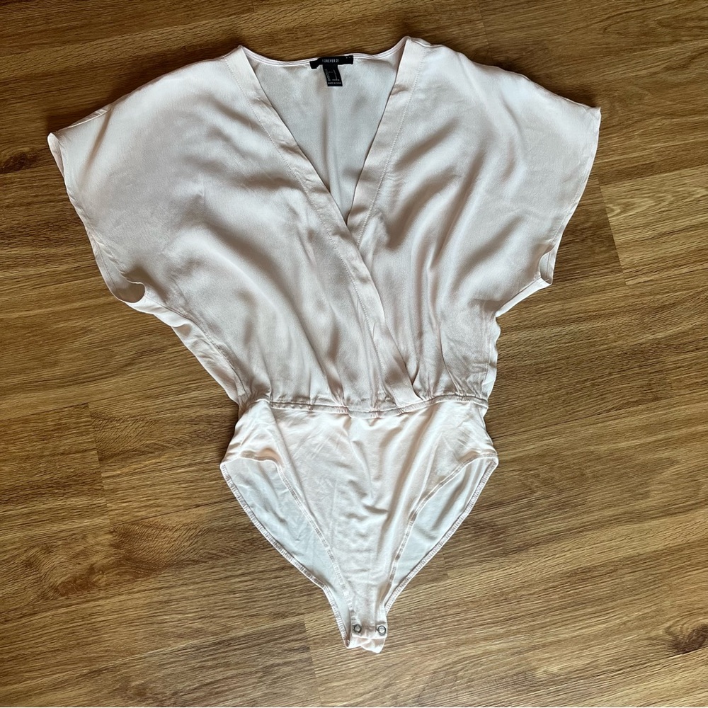 Forever 21 Light Pink Bodysuit Top